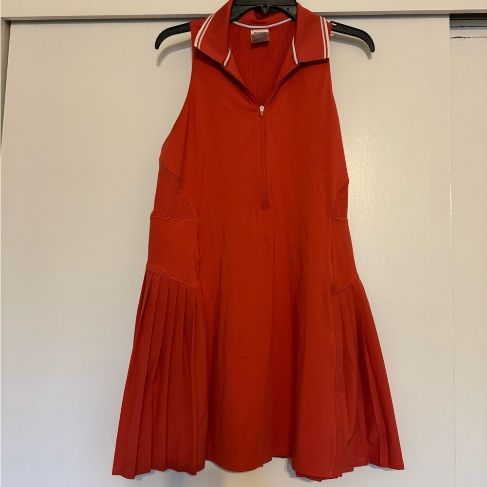 Wilson Salmon Sleeveless Pleated Dress